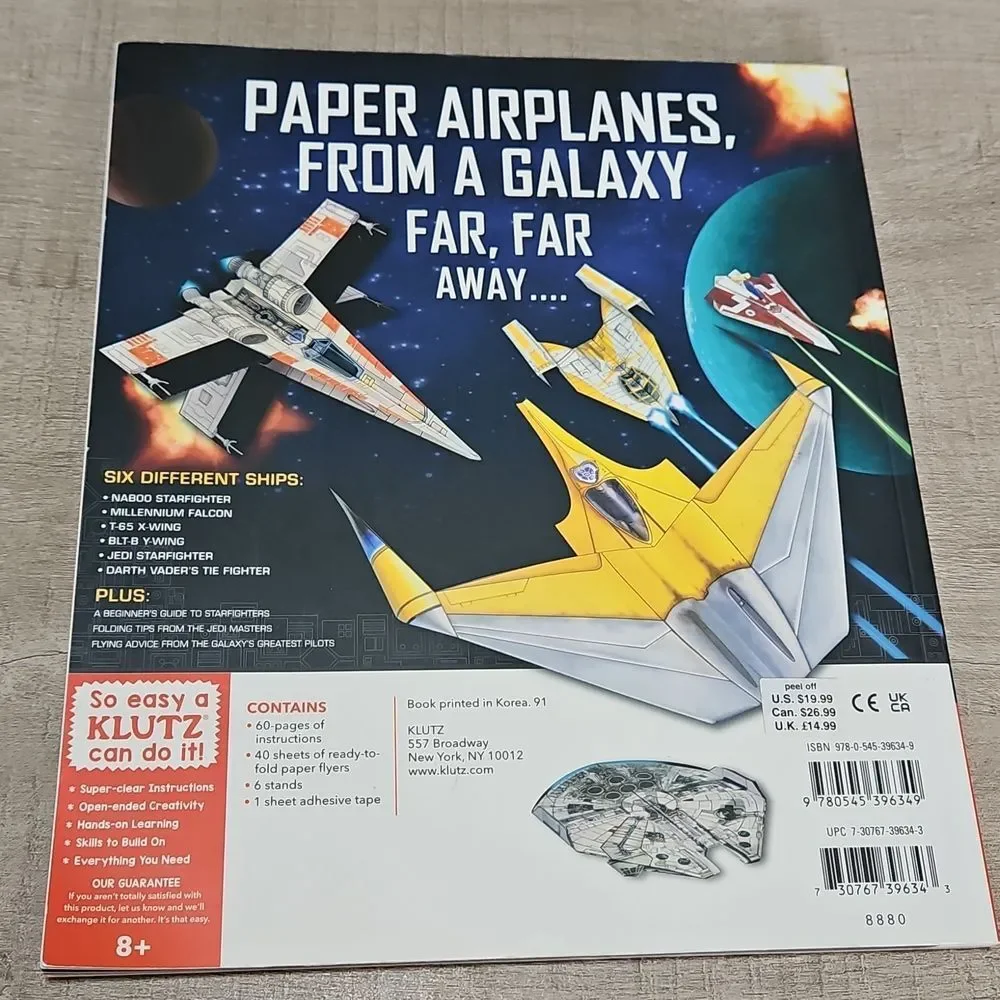 Star Wars Folded Flyers Paper Starfighters Kit NWT